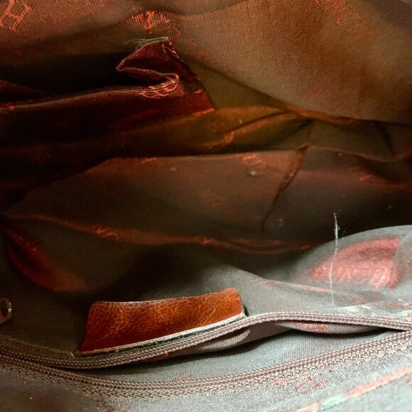 VTG Leather Hungun Egyptian Hieroglyphic Brown Hand Bag Purse Goddess Carving - Picture 15 of 15